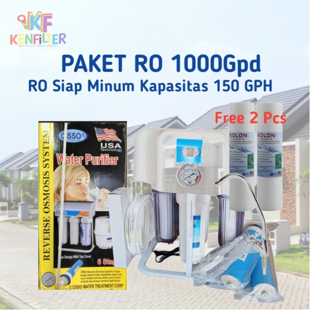 Mesin RO Merek CISSO 1000Gpd SIAP PAKAI / Air Minum Kebutuhan Anda