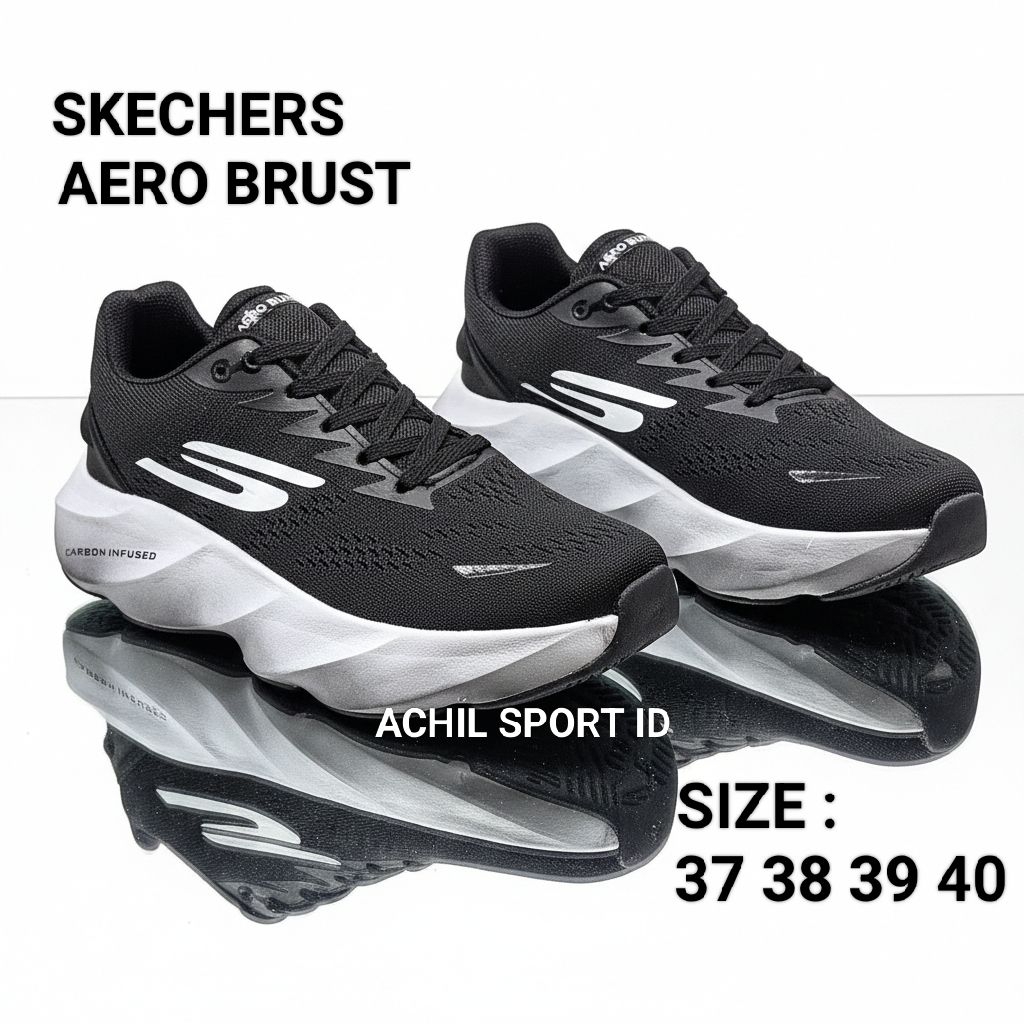 Sepatu Running Lari Skechers Aero Olahraga Wanita Brust Sepatu Lari Running Wanita Sepatu Skechers A