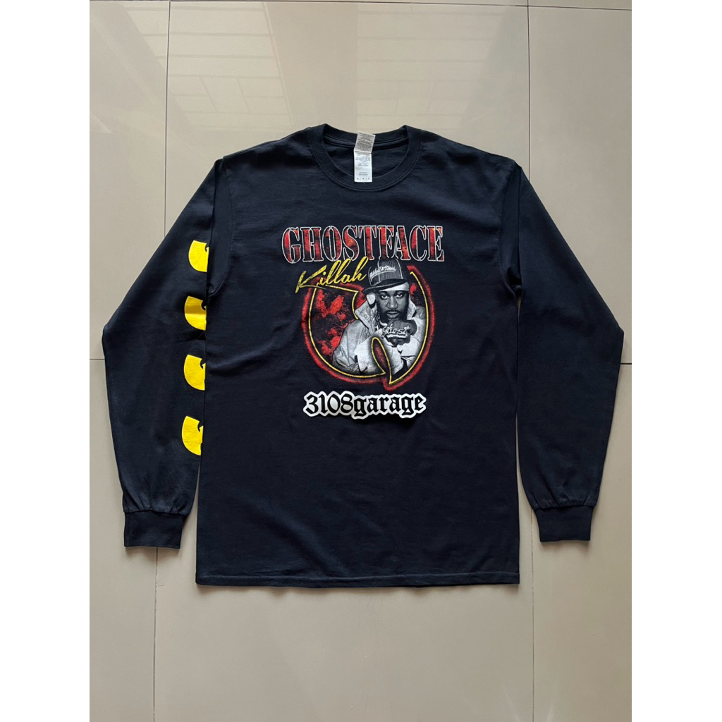T-shirt tee Ghostface Killah Wu-Tang Clan longsleeve black sz M used good cond gildan official merch