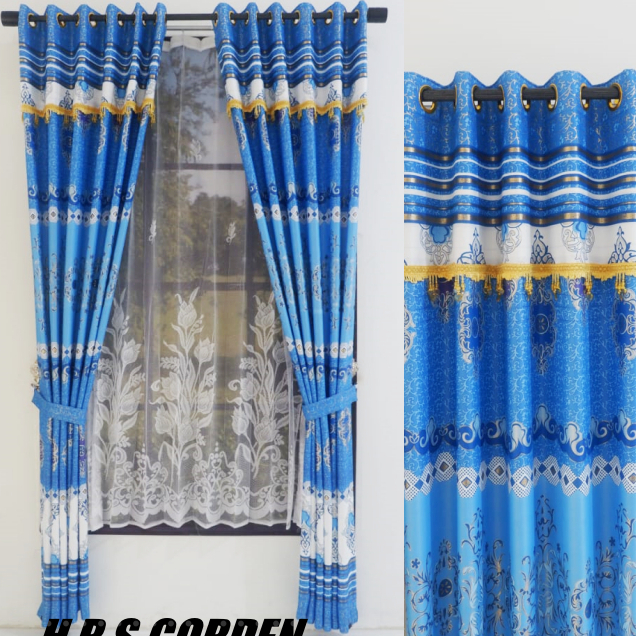 GORDEN TULIF SALUR BAHAN KAIN BLACKOUT MOTIF TERBARU MEWAH TEBAL GLOSSY 12 RING HIJAU GOLD