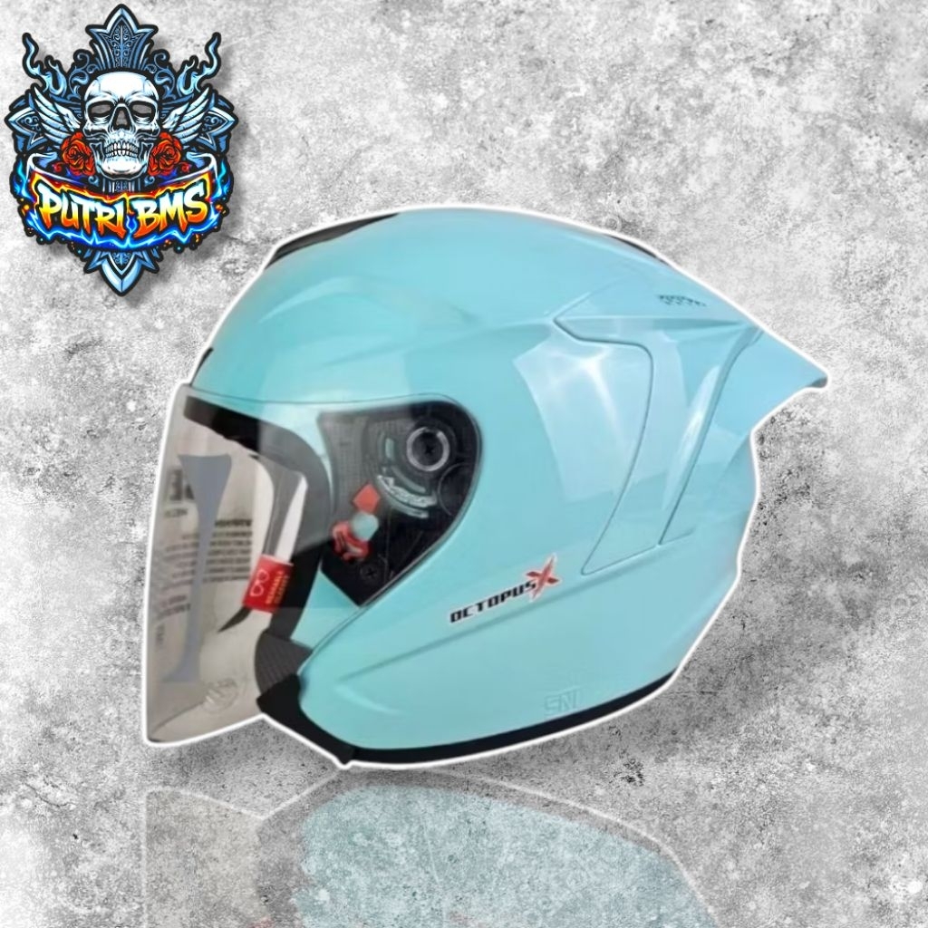 New Helm Sev Octopus X Motif Leopard Black||Helm Sni Kekinian Pria Wanita