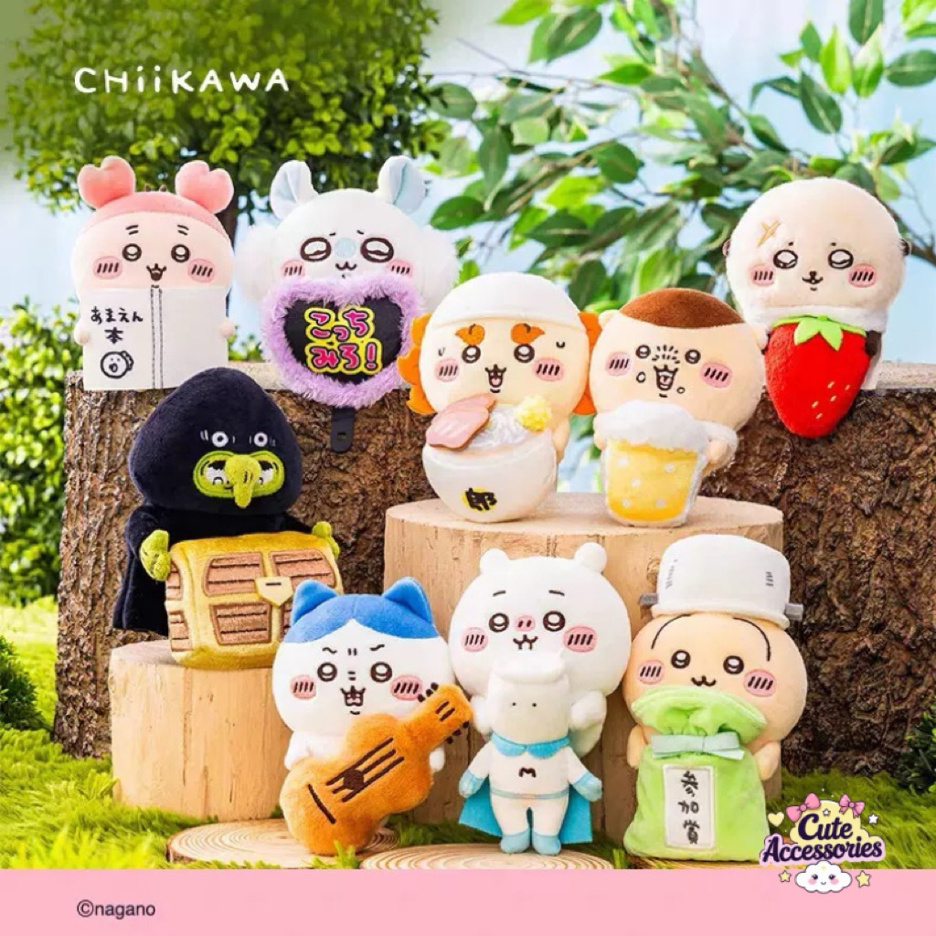 Gantungan Kunci Chiikawa Haciware Usagi |Plush Keychain lucu| Bag Charm Chiikawa| Nagano