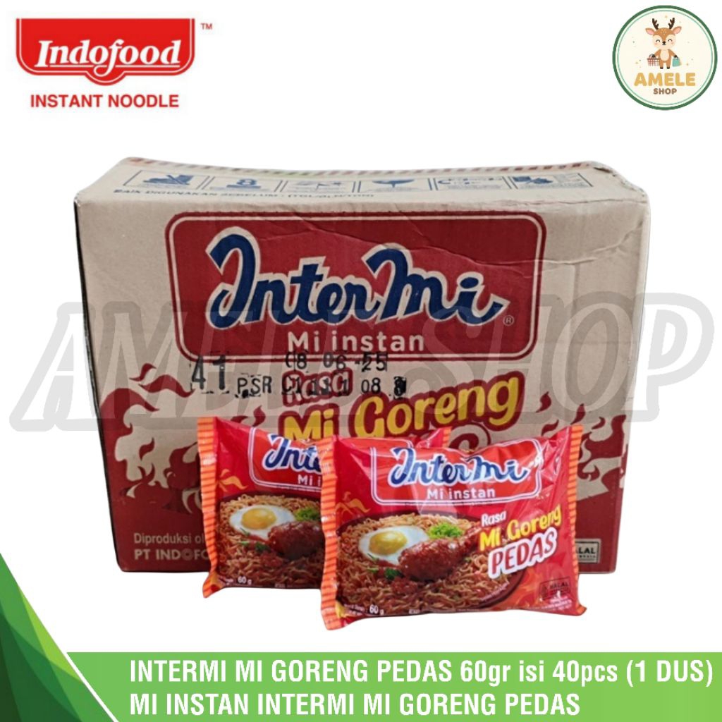 INTERMI Rasa Mi Goreng Pedas isi 40pcs (1 Dus) | Mi Instan Intermi Mi Goreng Pedas