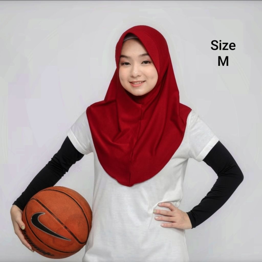 Bergo Hamidah M - Jilbab Hamidah M - Polos Makassar