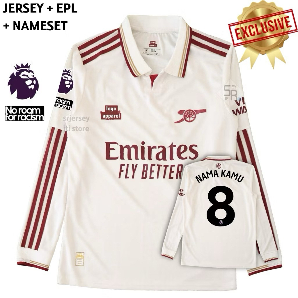 PLAYER ISSUE Jersey Arsenal Third Longsleeve 2025 2026 - Jersey Arsnl 3RD Lengan Panjang High Qualit