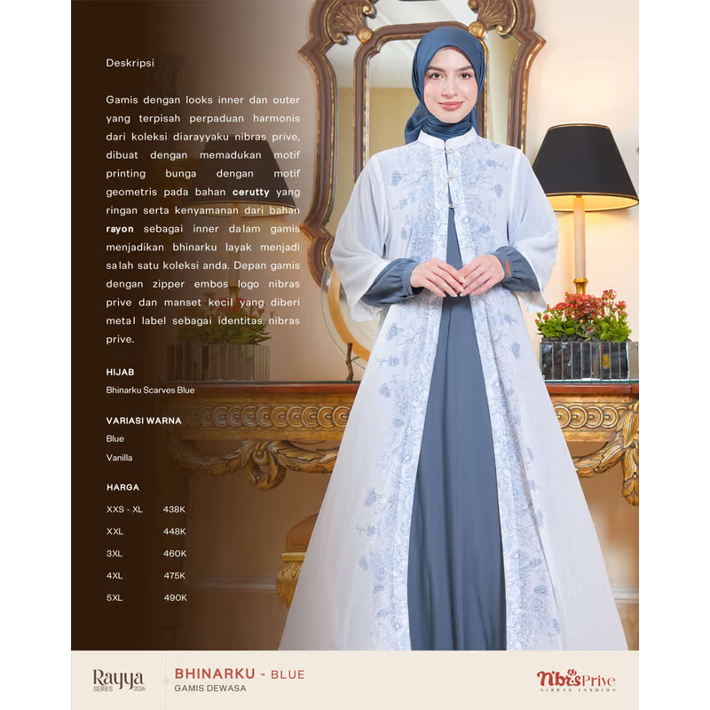 TERBARU GAMIS DEWASA NIBRAS 2026 SARIMBIT RAYYA 2026 GAMIS LEBARAN 2026 GAMIS NIBRAS BHINARKU GAMIS 