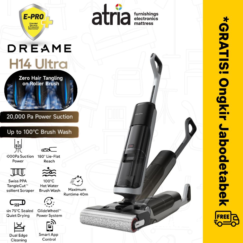 Dreame H14 Ultra Wet and Dry Vacuum Cleaner Hitam