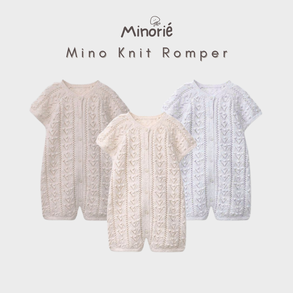 Minorie - Mino Knit Romper - Romper Rajut Romper Rajut laki-laki Romper Rajut Perempuan Baby Romper 