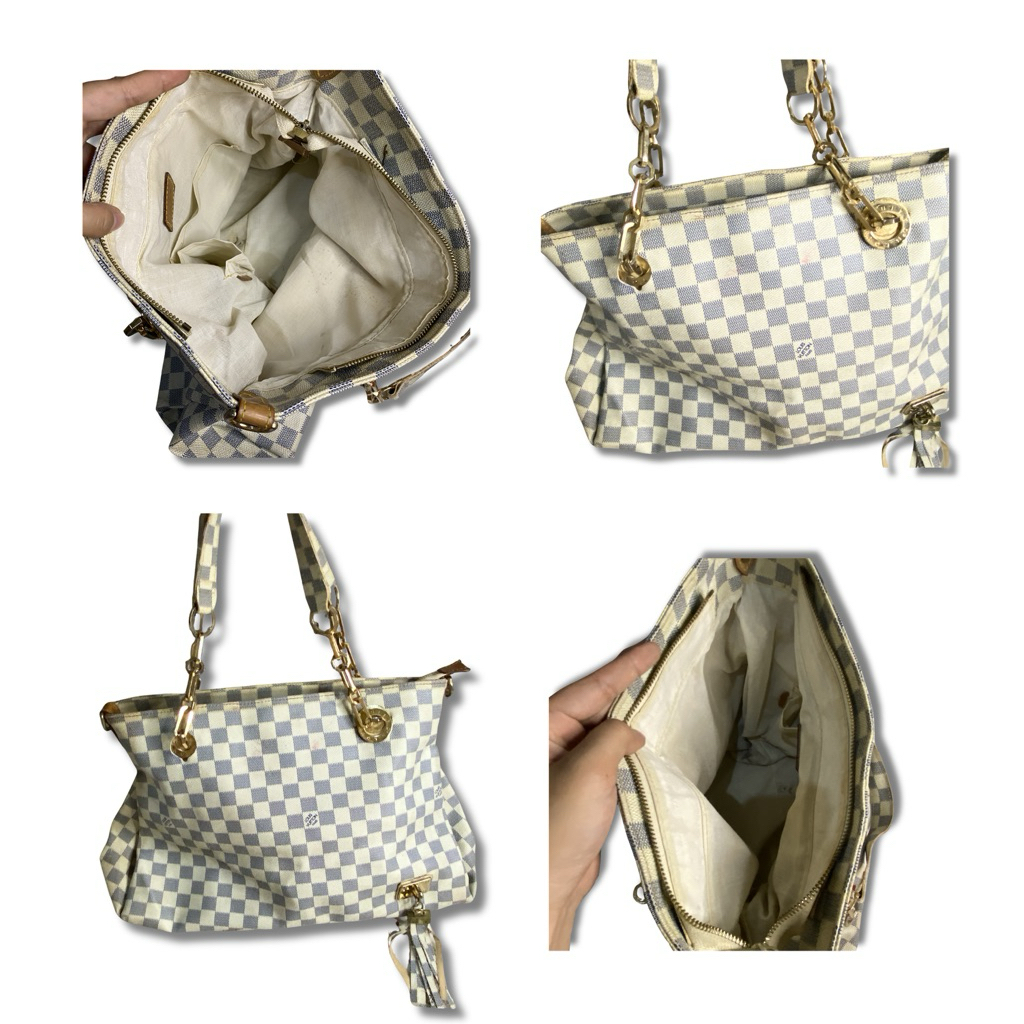 LV Azur White Vintage Totebag