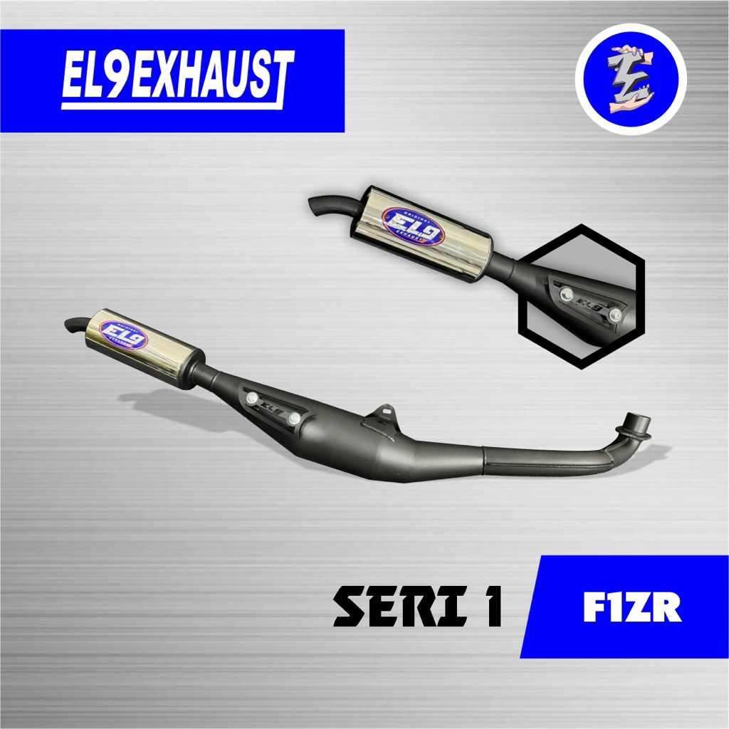 Knalpot fizr/fiz/f1zr/force1 standar racing hitam tameng EL9