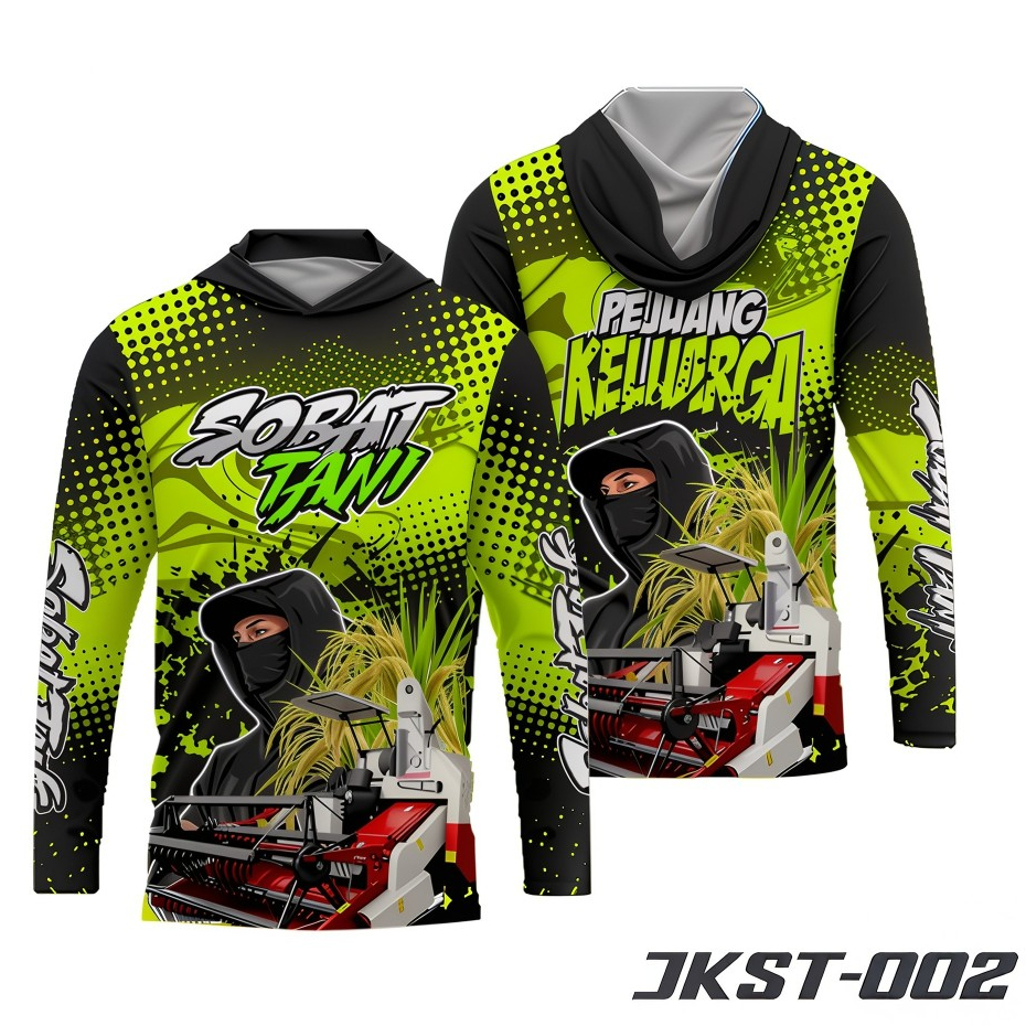 Jersey Sobat Tani Jersey Petani Sawah  Combine Harvester Fullprint Lengan Panjang