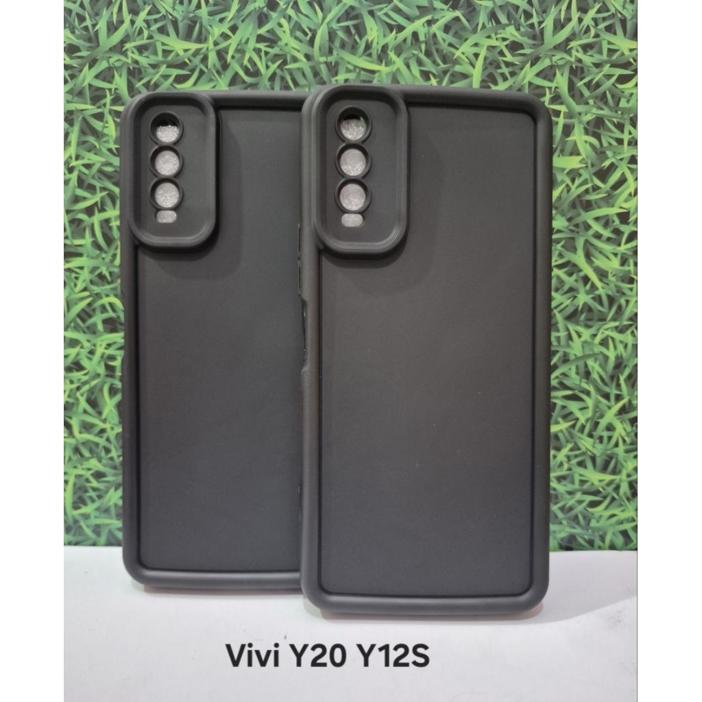 Case Hp Vivo Y20 Y12S Hitam