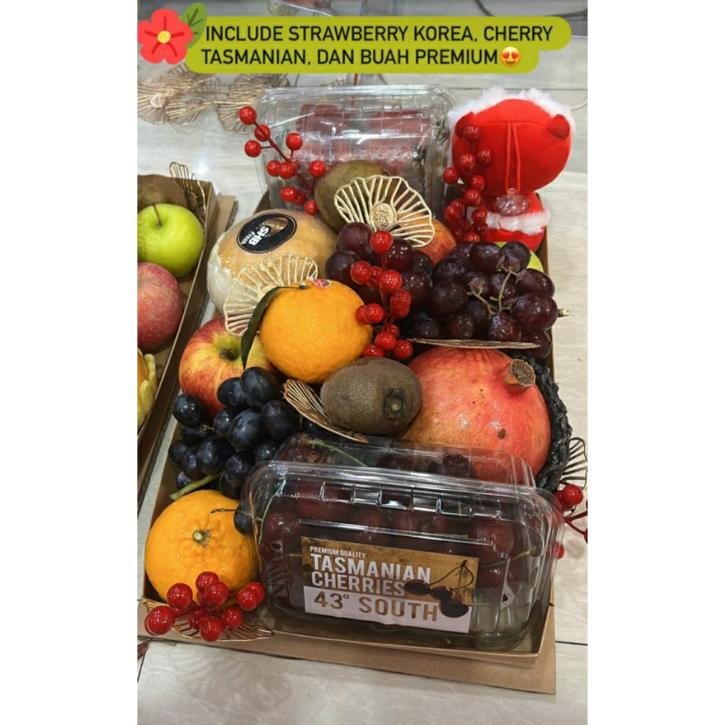 parcel hampers buah premium imlek