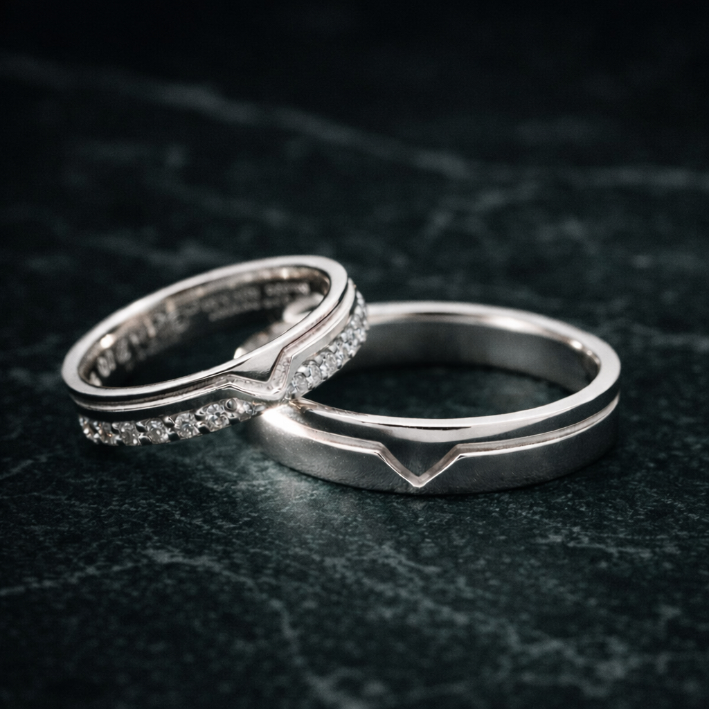 Spilla Jewelry NK-18 Cincin Couple Perak (Silver 925) Free Ukiran