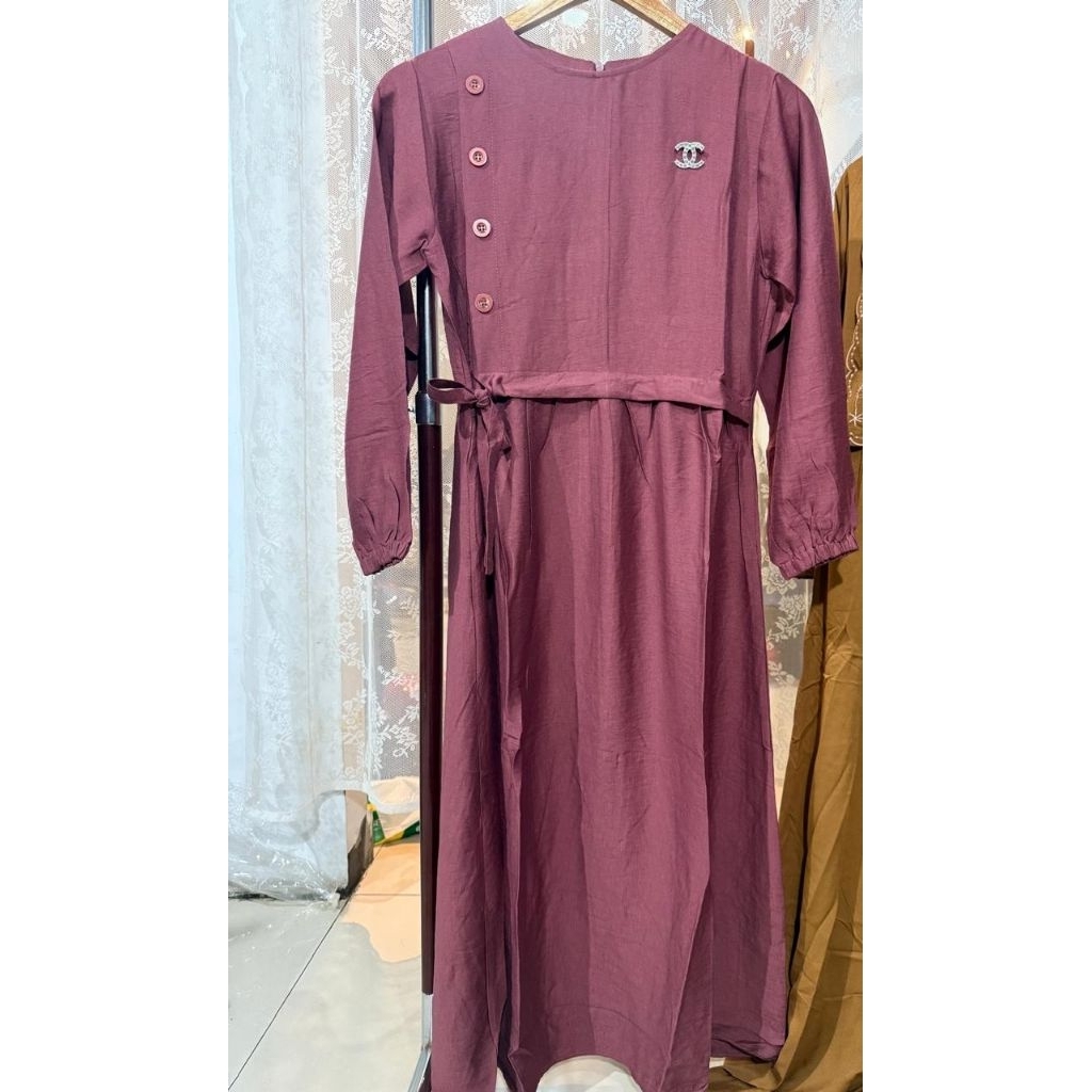 Gamis Anak Cantik Bahan Linen Premium adem dan lembut