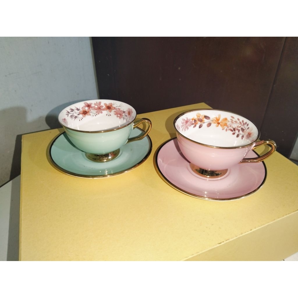 Cangkir Set/Cangkir set two tone/cangkir lepek