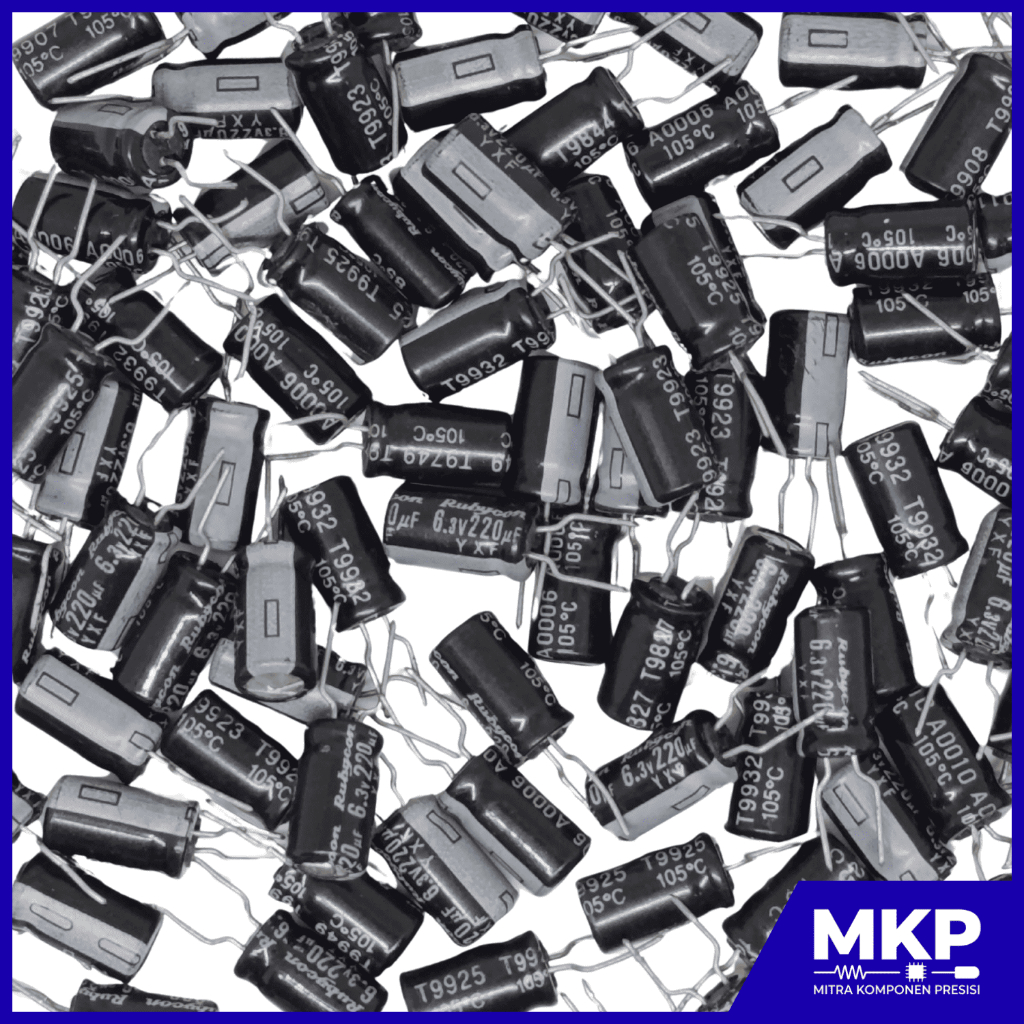 ELCO 220UF 6,3V RUBYCON / NIPPON CHEMICON ELEKTROLIT KAPASITOR 220 UF 6,3 V