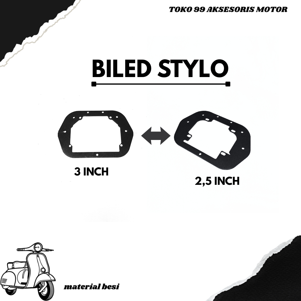 BRACKET BREKET BILED PROJIE STYLO 2,5INCH 3 INCH AES VAHID UPS PRO7 2,5 INCH 3 INCH SINGLE BILED