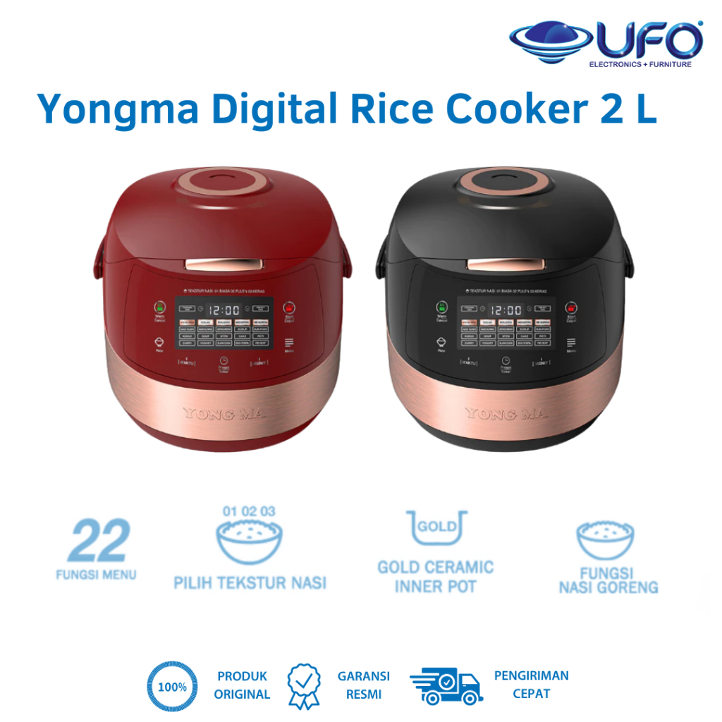 Yong Ma Digital Rice Cooker 2 Liter 400 Watt SMC8097