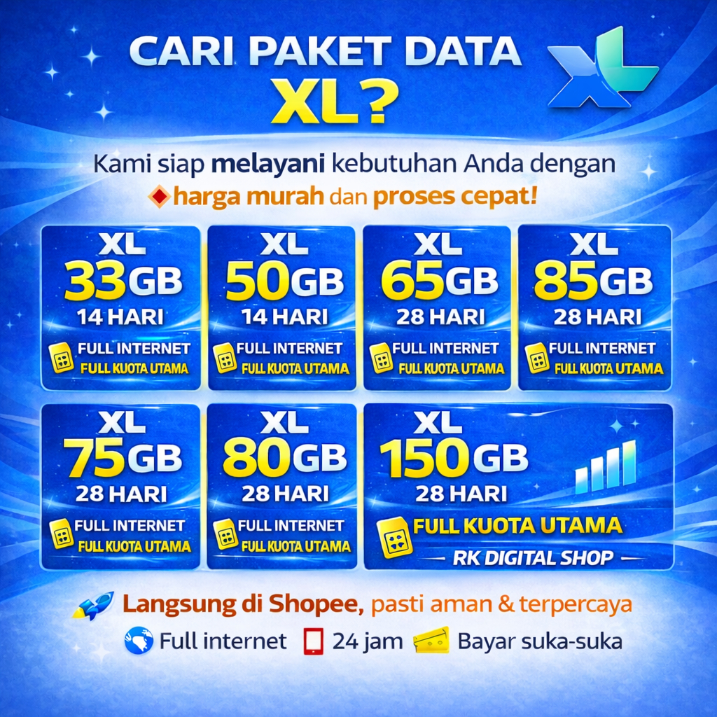 Promo Kuota Data XL Paket Flex | Flexmax Full Kuota Utama Murah