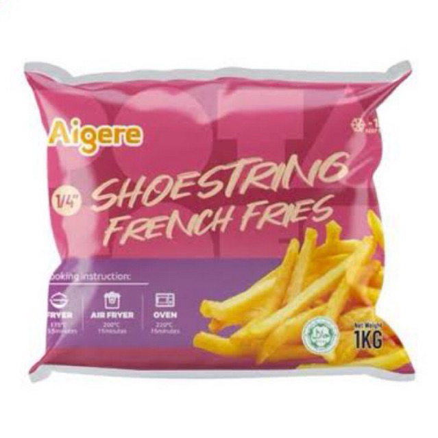 Kentang Shoestring / Crinkle cut 2 kg KENTANG GORENG BEKU
