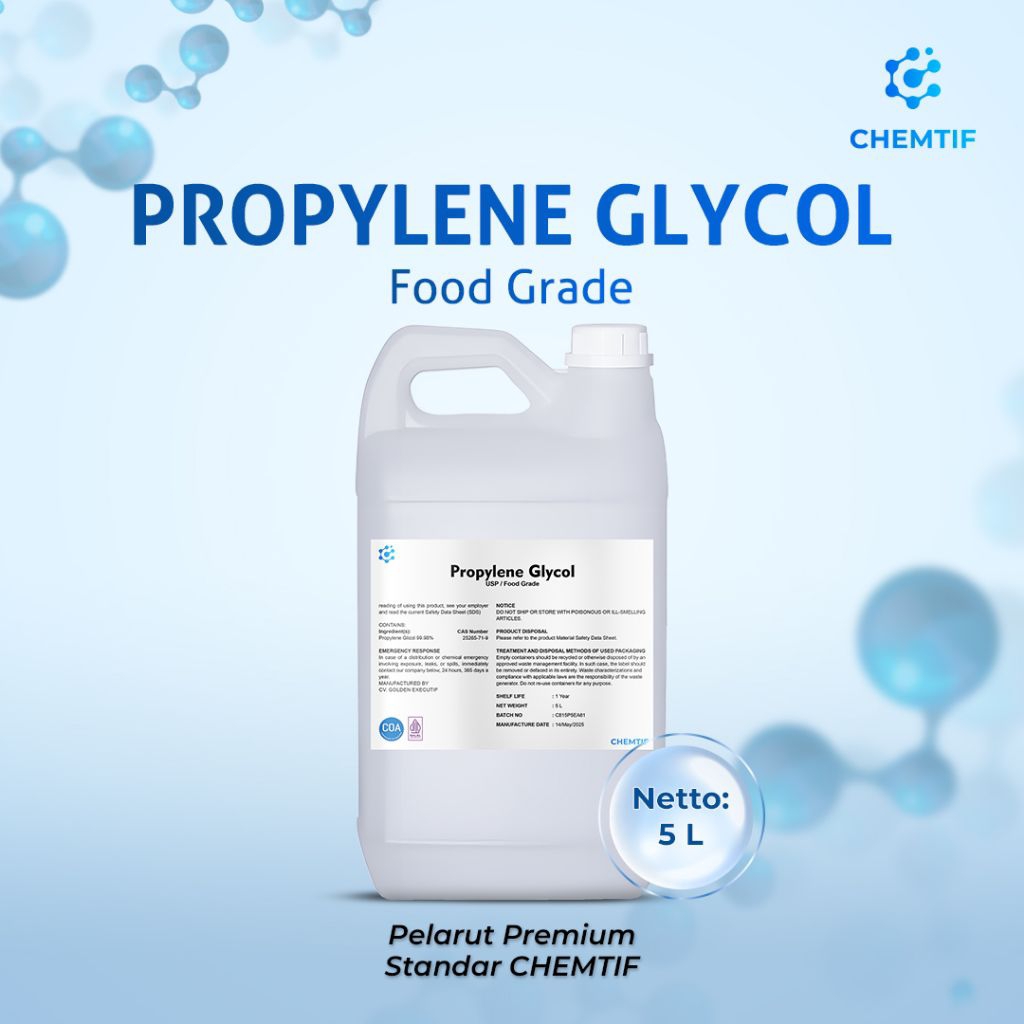 PG High Grade (Chemtif) – Pr0pylene Glyc0l Bahan Parfum, Kosmetik, Liquid & Industri