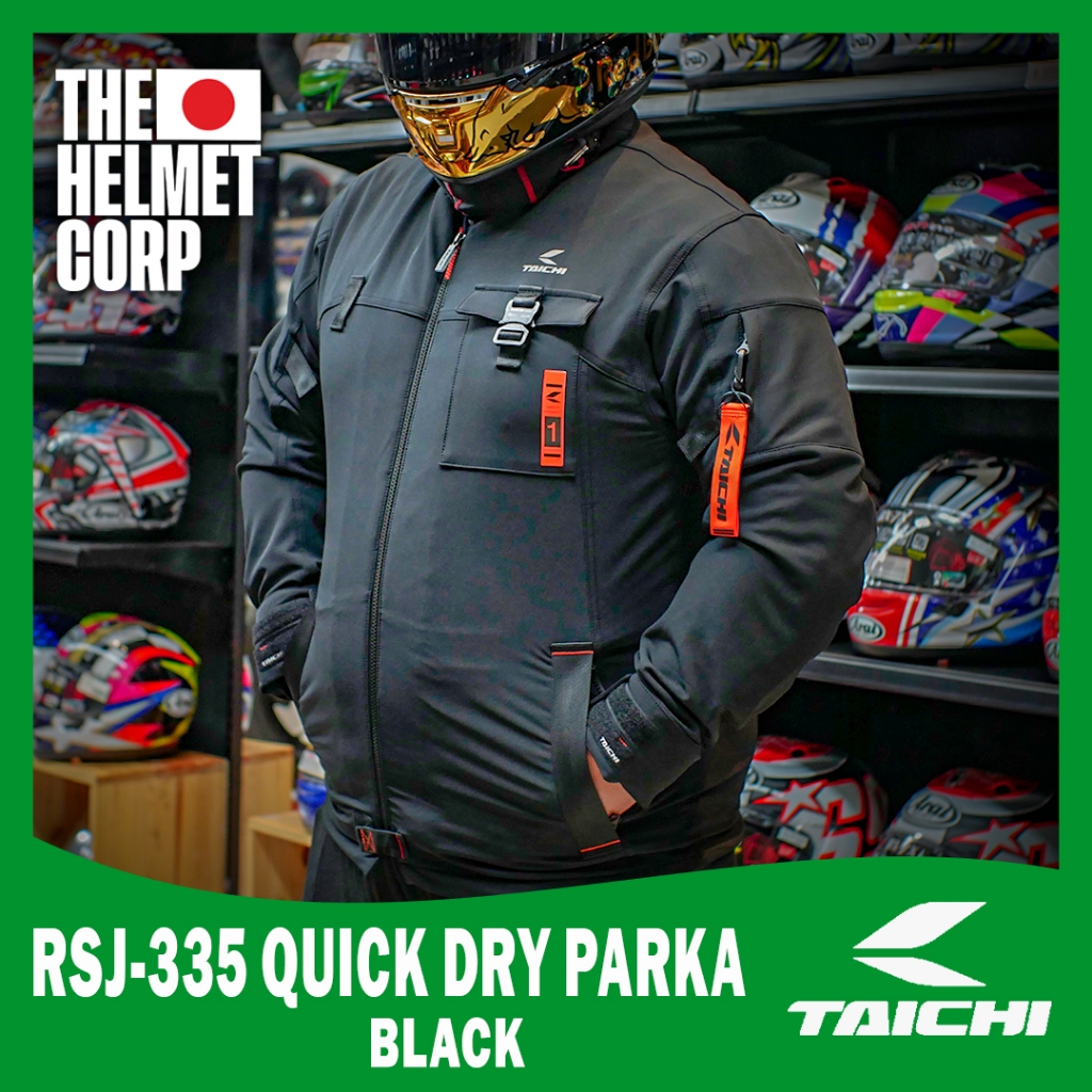 JACKET TAICHI RSJ-335 QUICK DRY PARKA BLACK JACKET
