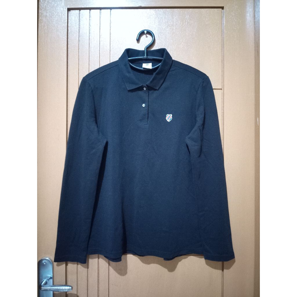 Kaos Kerah Olahraga K-Swiss Ladies Polo Shirt Hitam Size L