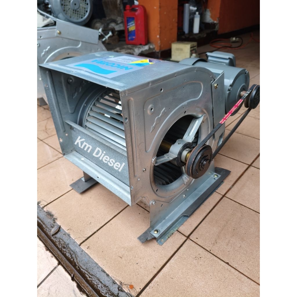 Blower Nicotra At 9/9s set Motor 3/4HP 3Phase / Blower Centrifugal Oven Padi /Blower Jagung Singkong