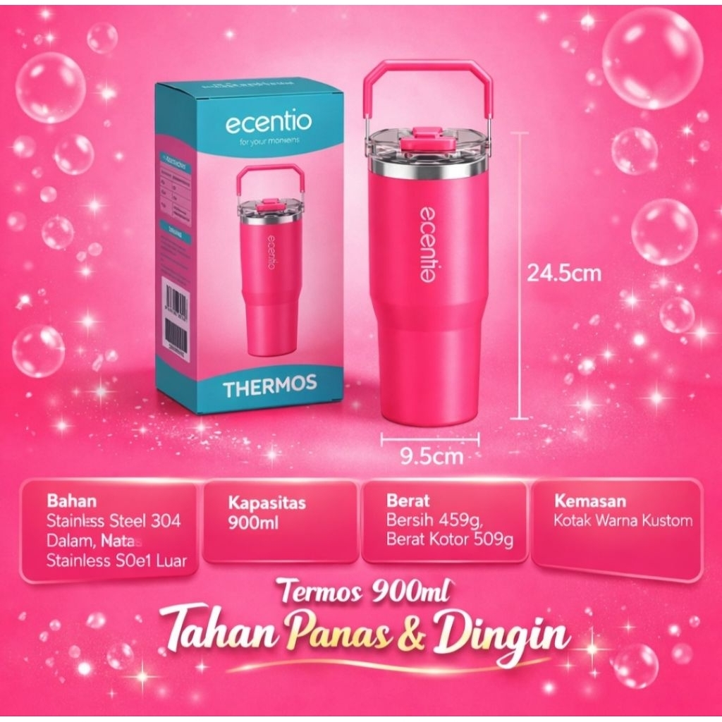 Tumbler Stainless Steel Ecentio 900ml