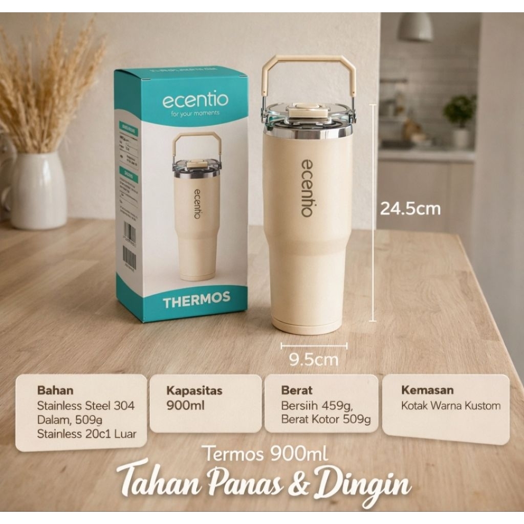 Ecentio Tumbler Stainless steel 900ml