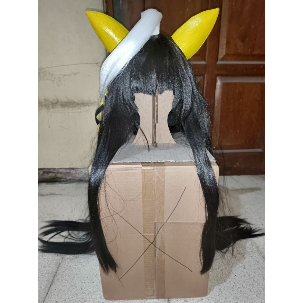 Wig Uma Musume Calstone Light O + acc telinga & ekor