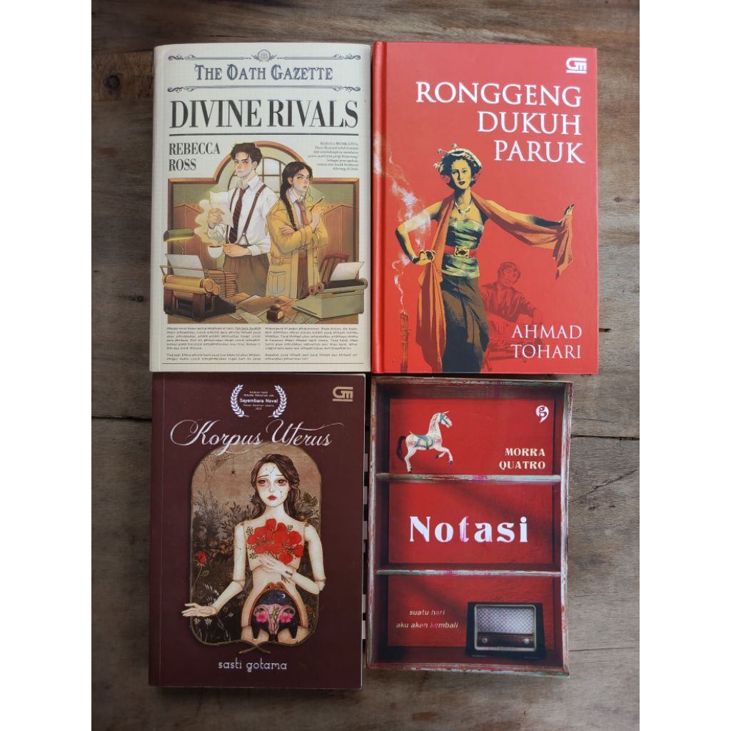 Buku Novel Preloved Divine rivals  / Novel Ronggeng dukuh paruk / Novel Cantik itu Luka / Novel Nota