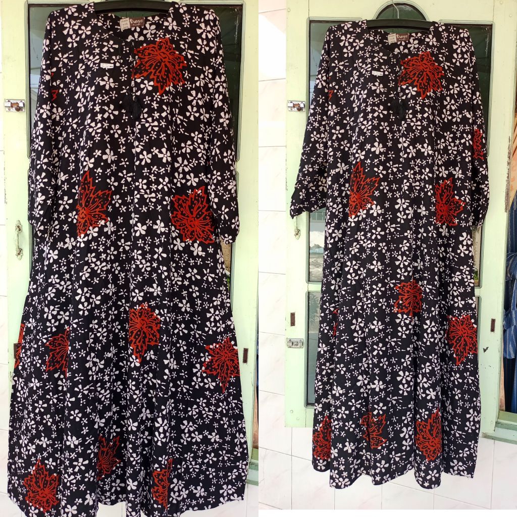 KAFTAN TWILL ANISA POHAN/GAMIS SUPER JUMBO LD 150 CM/GAMIS BATIK CAPA ASLI SUPER JUMBO
