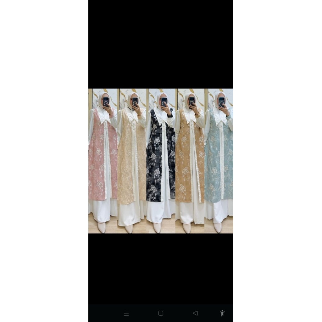 gamis organza premium