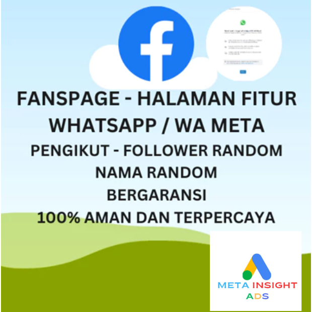 Jual Fanspage | Fitur Whatsapp / WA Meta | Termurah | Bisa Untuk Iklan Facebook Ads