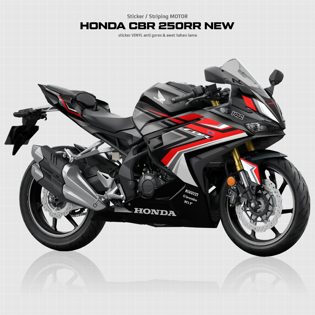 ABREND DECAL STRIPING CBR 250 RR NEW 2023 GRAFIS RWB / STICKER VINYL ANTI GORES / STOCK DECAL CBR 25
