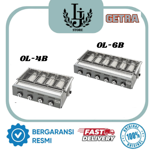 Kompor Pemanggang Getra OL-4B (4 Tungku)/OL-6B ( 6 Tungku) Kompor Pemanggang Getra