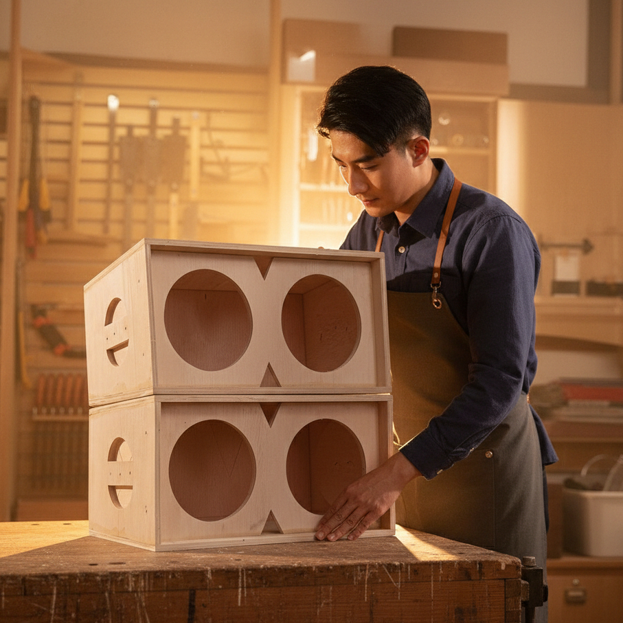 Box Speaker Mid-High Line Array 6 Inch - Wood Plywood 9mm - Box Speaker Gantung DIY