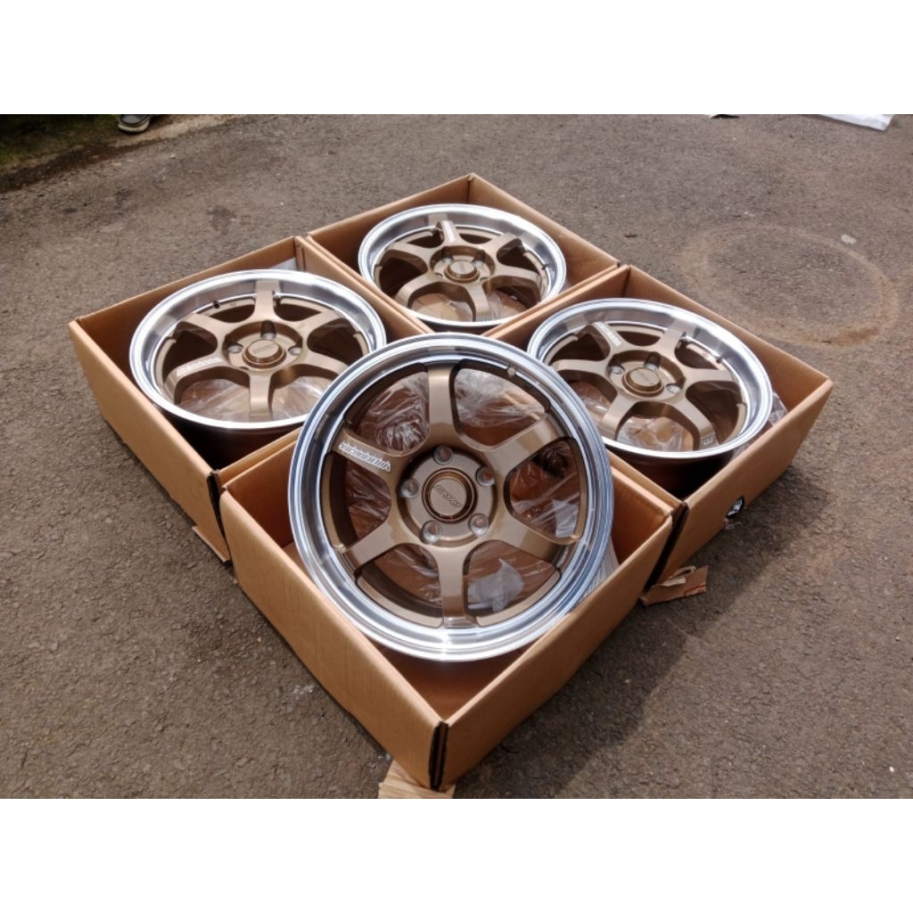 Velg Racing JDM Rays Te37 R16 Pcd 5x114 Lebar 7 Et 42 Glossy Bronze