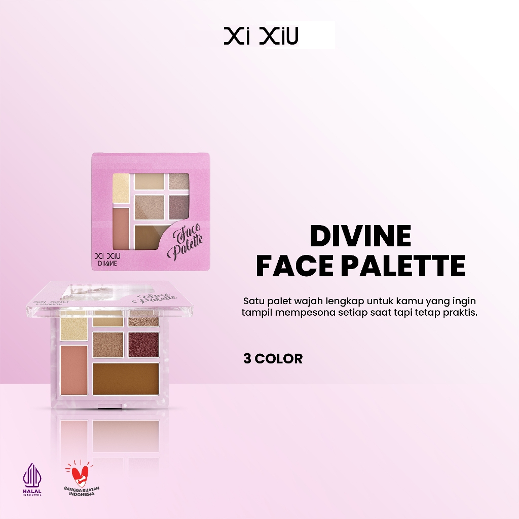 Xi XiU Divine Face Palette - 4 in 1 Makeup Palette | Eyeshadow Highlighter Blush Contour