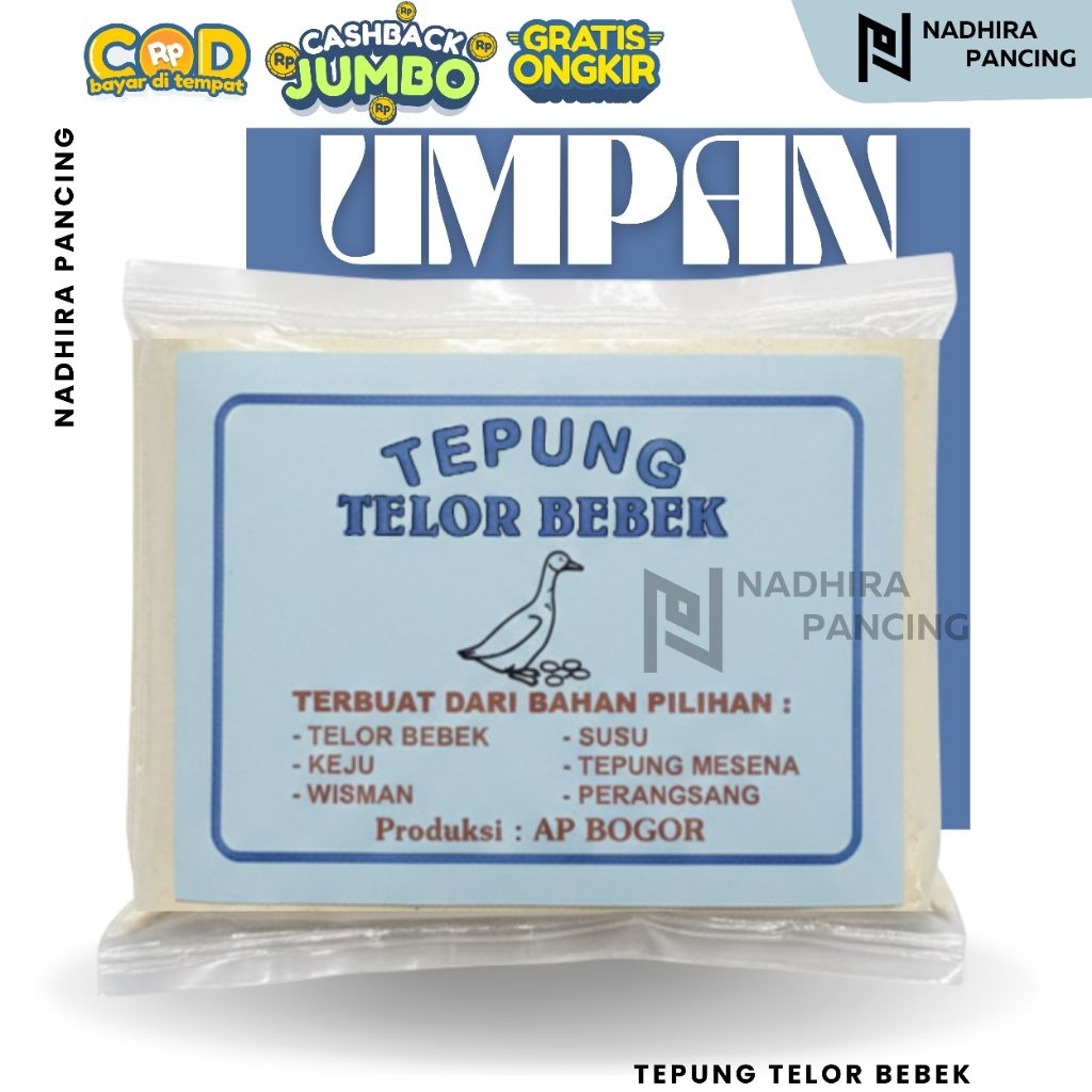 UMPAN PANCING IKAN MAS TEPUNG TELOR BEBEK