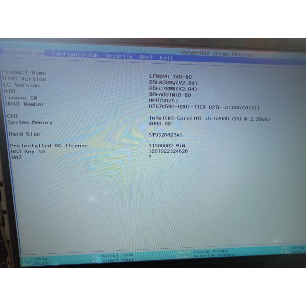 mainboard /motherboard /mobo Lenovo y40-80 i5 gen 5 dual grapich amd