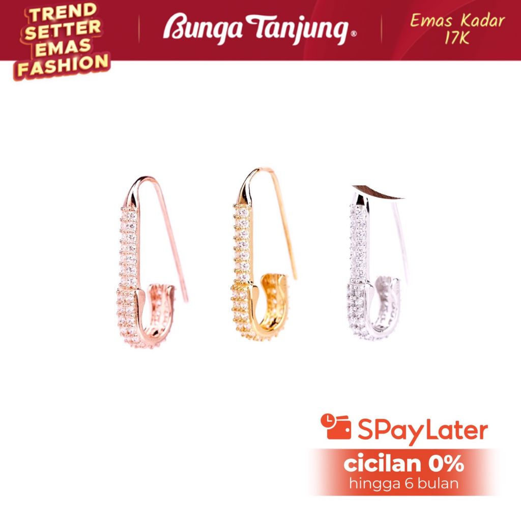 ANTING PENITI BLINK - EMAS 17K - BUNGA TANJUNG GOLD