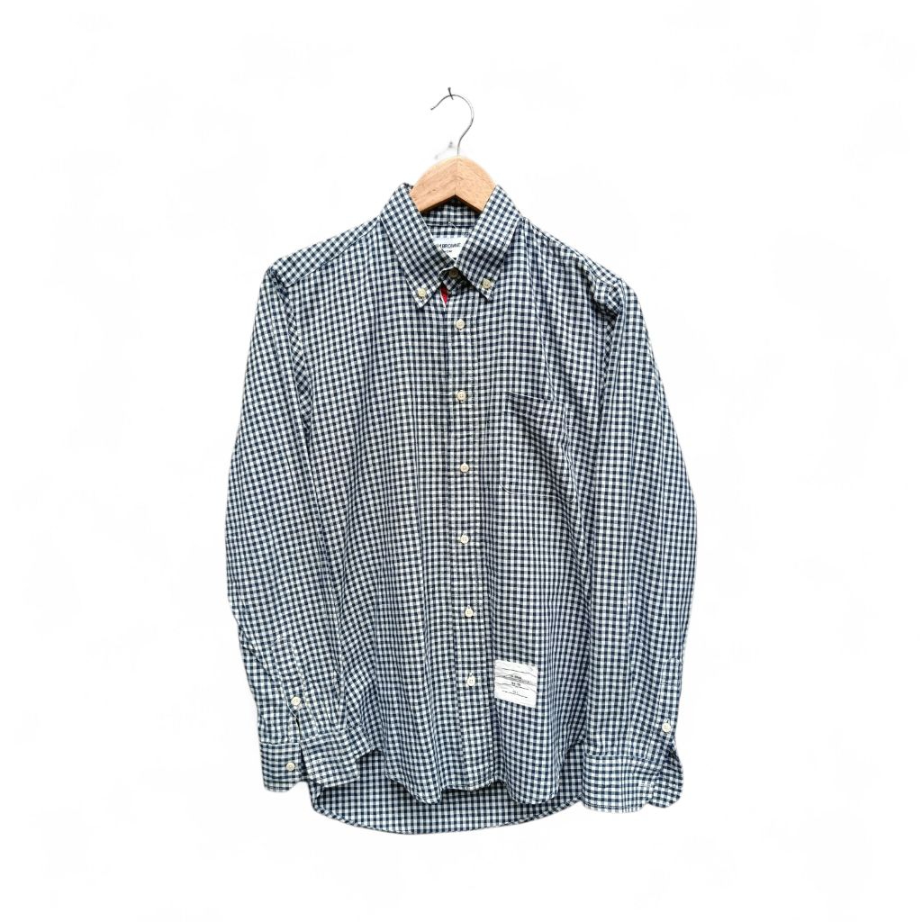 Thom Browne Plaid Pattern Long Shirt