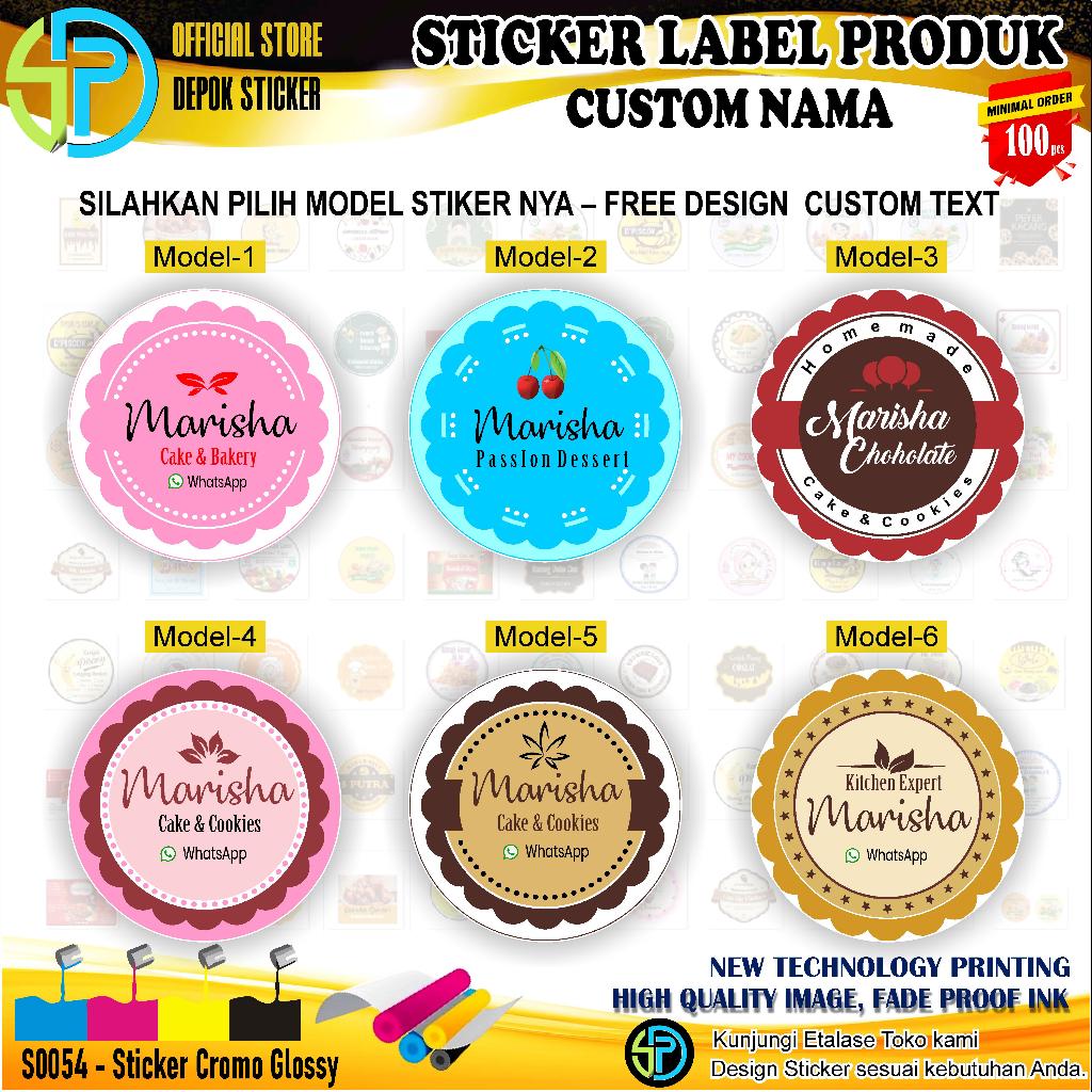 Stiker Label produk makanan kue cake