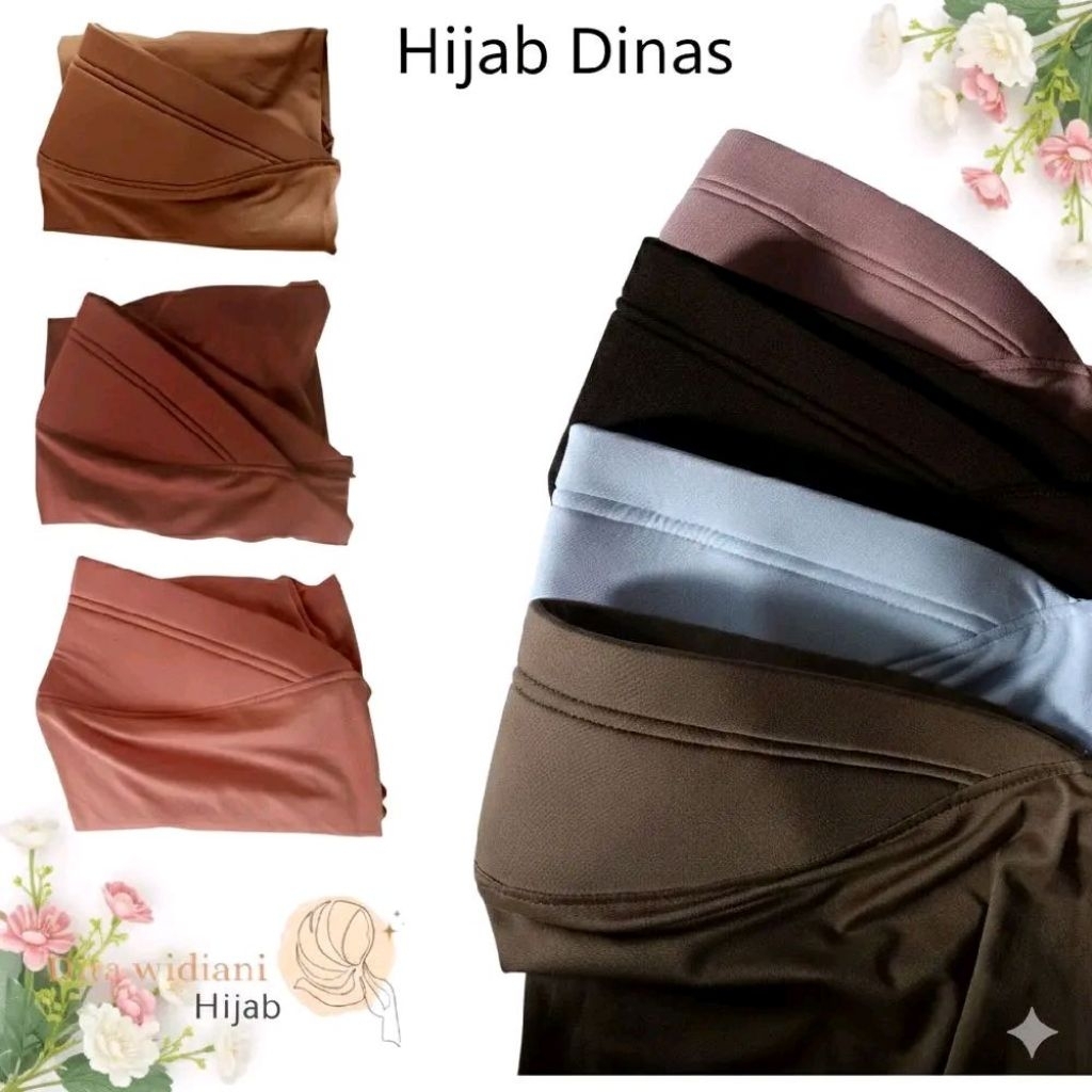 Hijab bergo dinas anti temben jersy premium/Polwan/Pemda/PNS/Bhayangkari/Perawat/