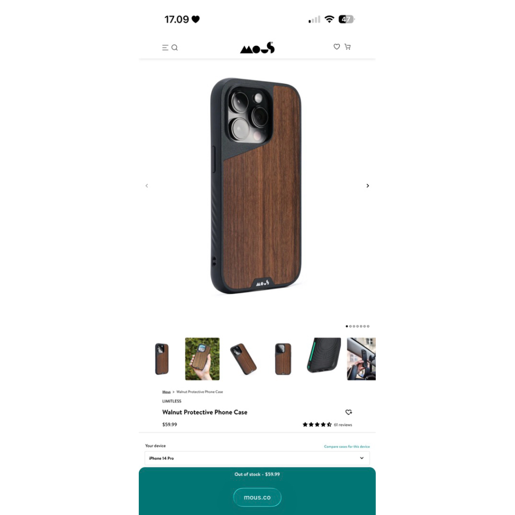 Preloved Mous case iPhone 14 pro