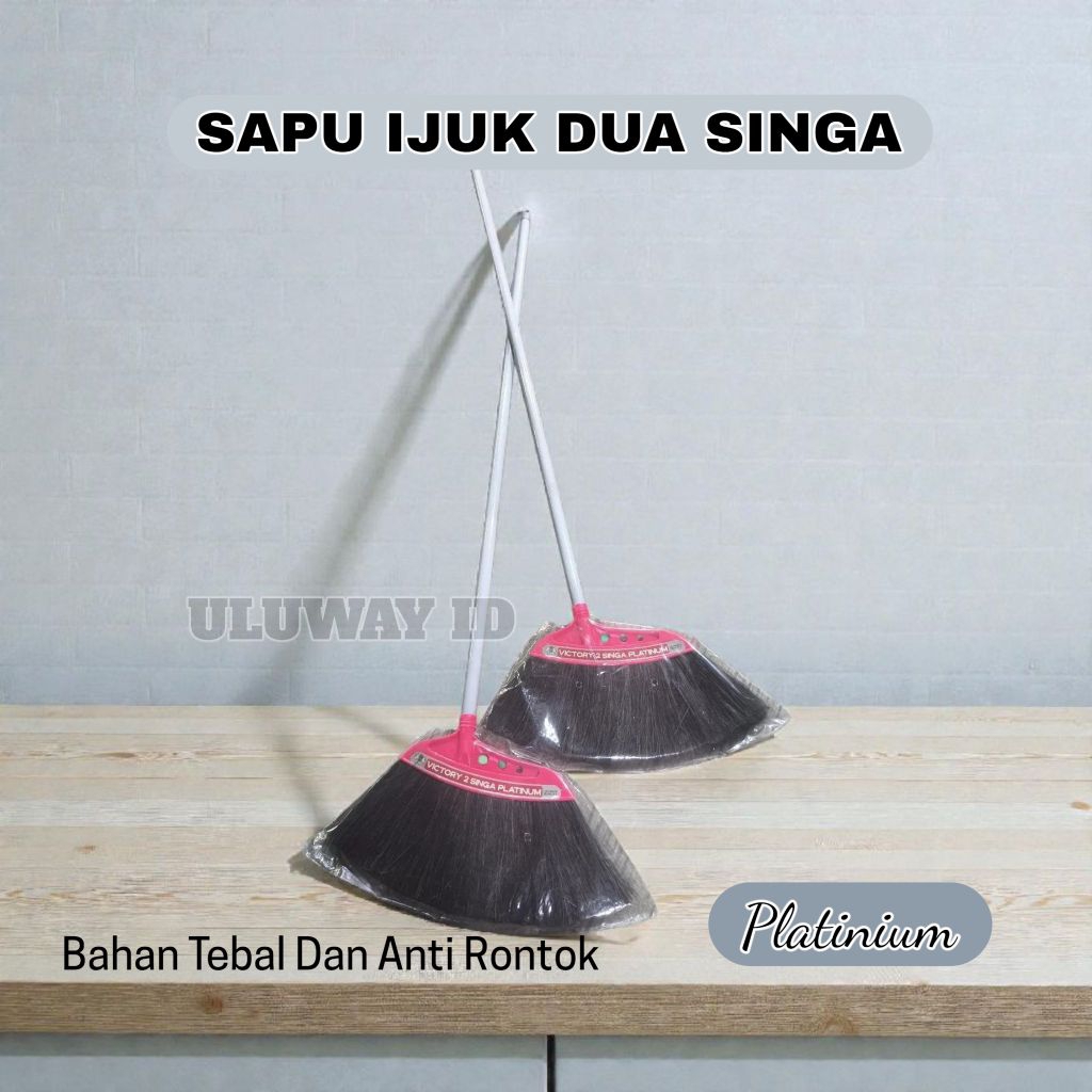 Sapu Ijuk Platinium / Sapu Ijuk 2 singa / Sapu Ijuk tebal Anti Rontok