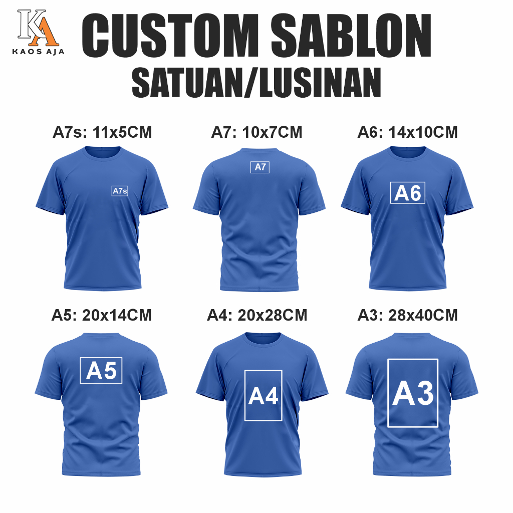 Kaos Custom Sablon Satuan 24s DTF | TSHIRT | Bikin kaos Satuan | Bisa INSTAN |